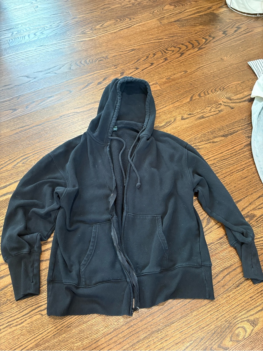 Black zip up hoodie